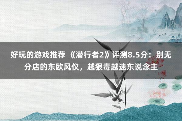 好玩的游戏推荐 《潜行者2》评测8.5分：别无分店的东欧风仪，越狠毒越迷东说念主