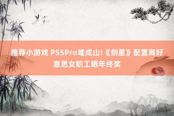 推荐小游戏 PS5Pro堆成山!《剑星》配置商好意思女职工晒年终奖