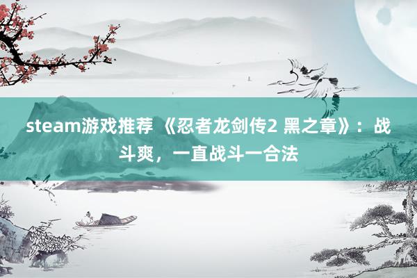 steam游戏推荐 《忍者龙剑传2 黑之章》：战斗爽，一直战斗一合法